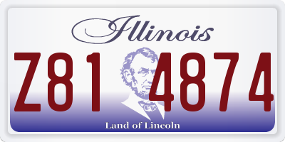 IL license plate Z814874