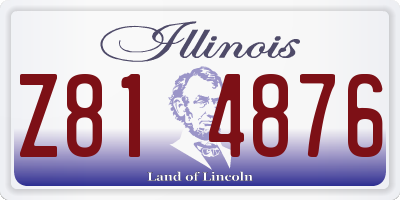 IL license plate Z814876
