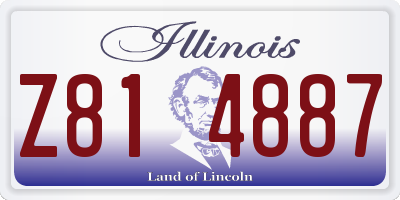 IL license plate Z814887