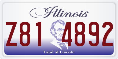 IL license plate Z814892