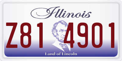 IL license plate Z814901