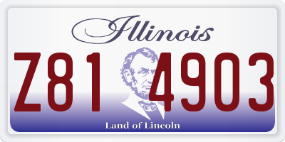 IL license plate Z814903