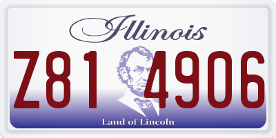 IL license plate Z814906