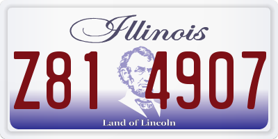 IL license plate Z814907