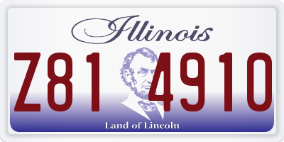 IL license plate Z814910