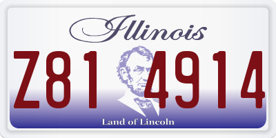 IL license plate Z814914