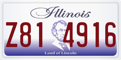 IL license plate Z814916