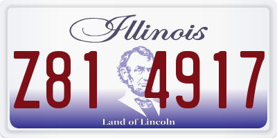 IL license plate Z814917