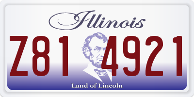 IL license plate Z814921