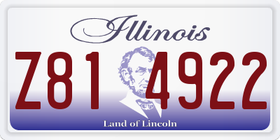IL license plate Z814922