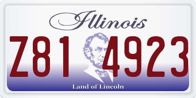 IL license plate Z814923