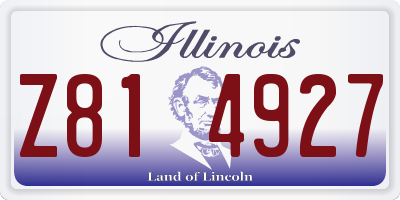 IL license plate Z814927