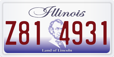 IL license plate Z814931