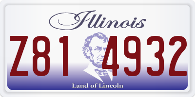 IL license plate Z814932