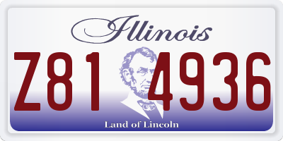 IL license plate Z814936