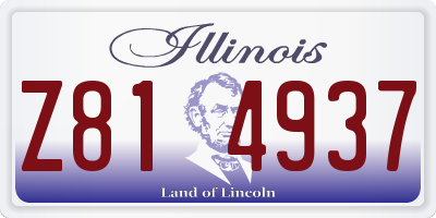 IL license plate Z814937