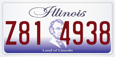 IL license plate Z814938