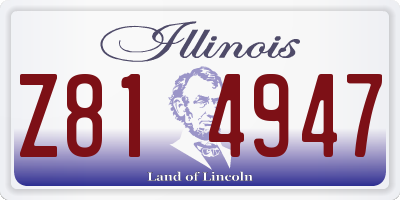IL license plate Z814947