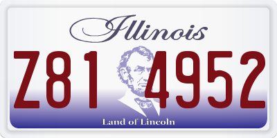 IL license plate Z814952