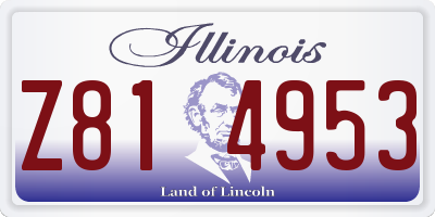 IL license plate Z814953