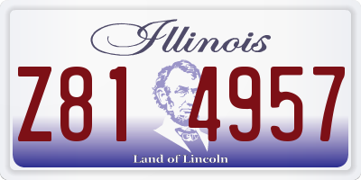 IL license plate Z814957