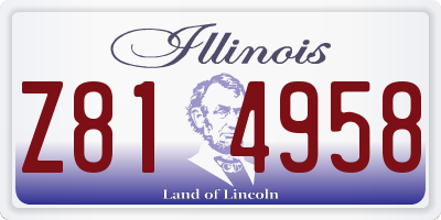 IL license plate Z814958