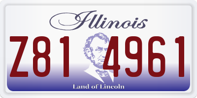 IL license plate Z814961