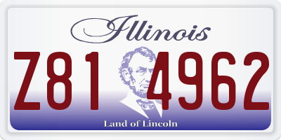 IL license plate Z814962