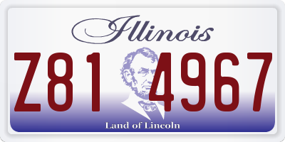 IL license plate Z814967
