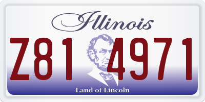 IL license plate Z814971