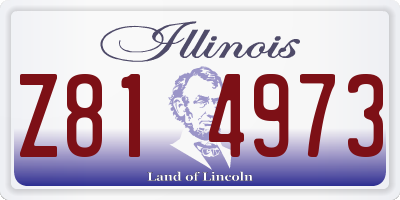 IL license plate Z814973