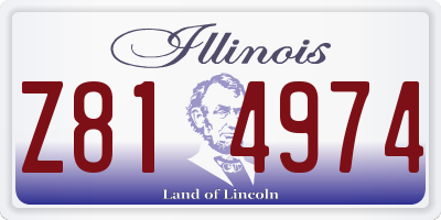 IL license plate Z814974