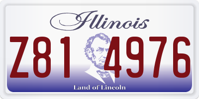 IL license plate Z814976