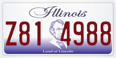 IL license plate Z814988