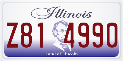 IL license plate Z814990