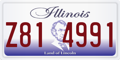 IL license plate Z814991