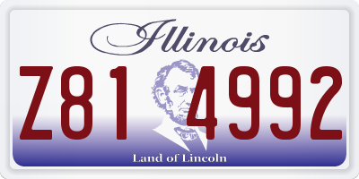 IL license plate Z814992