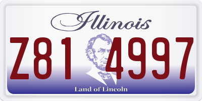 IL license plate Z814997