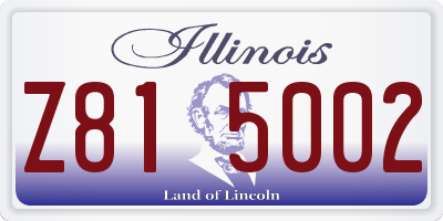 IL license plate Z815002