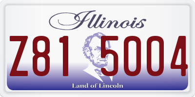 IL license plate Z815004