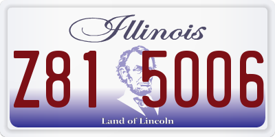 IL license plate Z815006