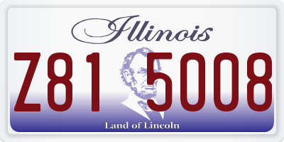 IL license plate Z815008