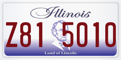 IL license plate Z815010