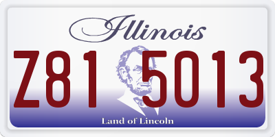 IL license plate Z815013