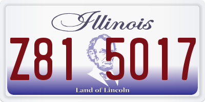 IL license plate Z815017