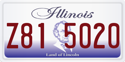 IL license plate Z815020