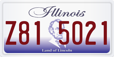 IL license plate Z815021