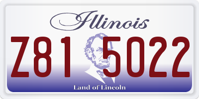 IL license plate Z815022