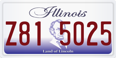 IL license plate Z815025