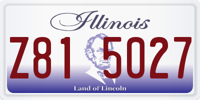 IL license plate Z815027
